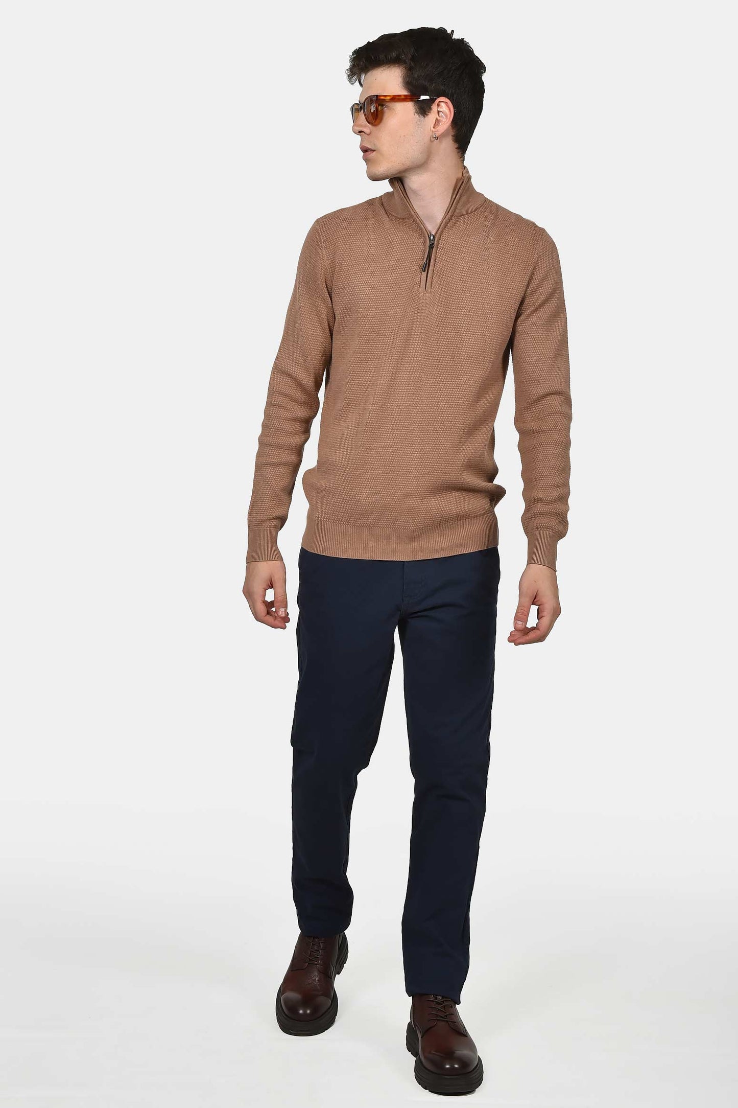 ανδρικό-πλεκτό-half-zip-100-βαμβάκι-normal-fit