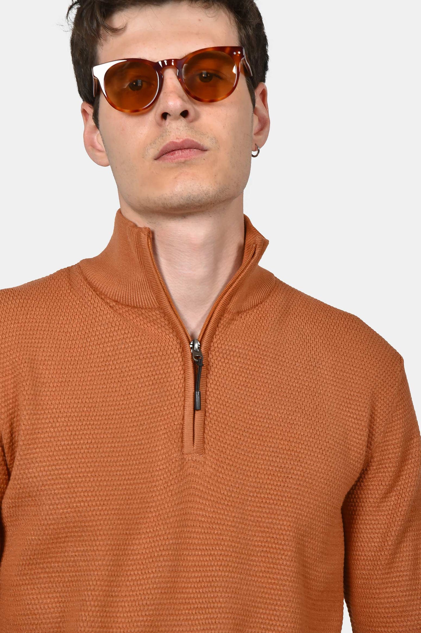 ανδρικό-πλεκτό-half-zip-100-βαμβάκι-normal-fit