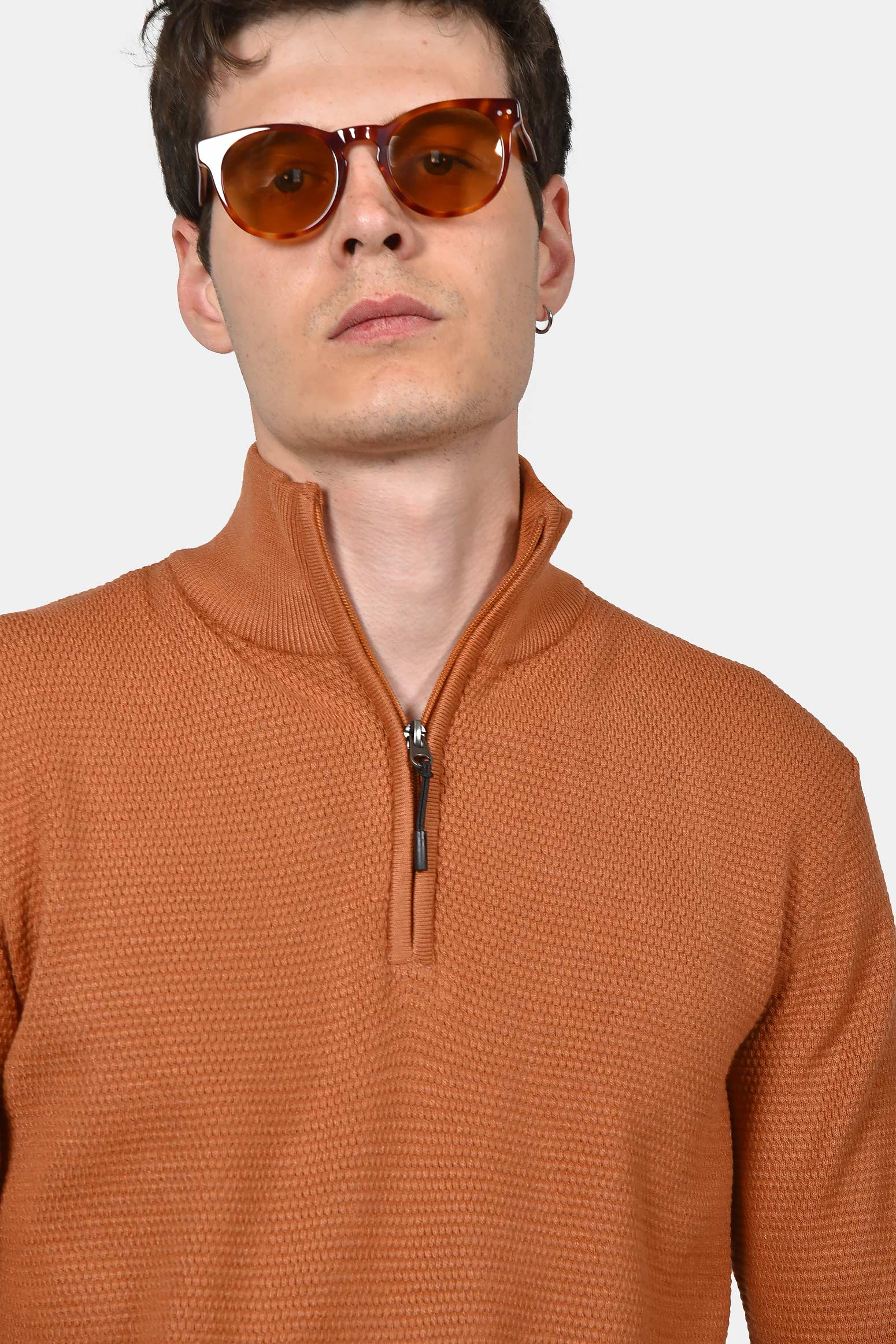 ανδρικό-πλεκτό-half-zip-100-βαμβάκι-normal-fit
