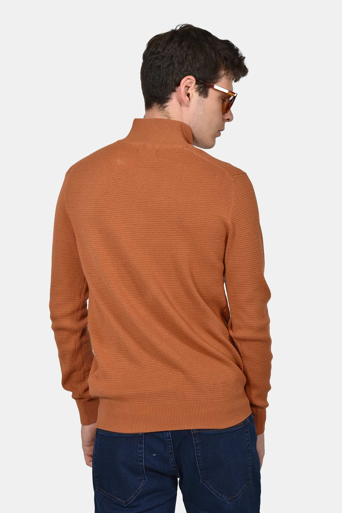 ανδρικό-πλεκτό-half-zip-100-βαμβάκι-normal-fit