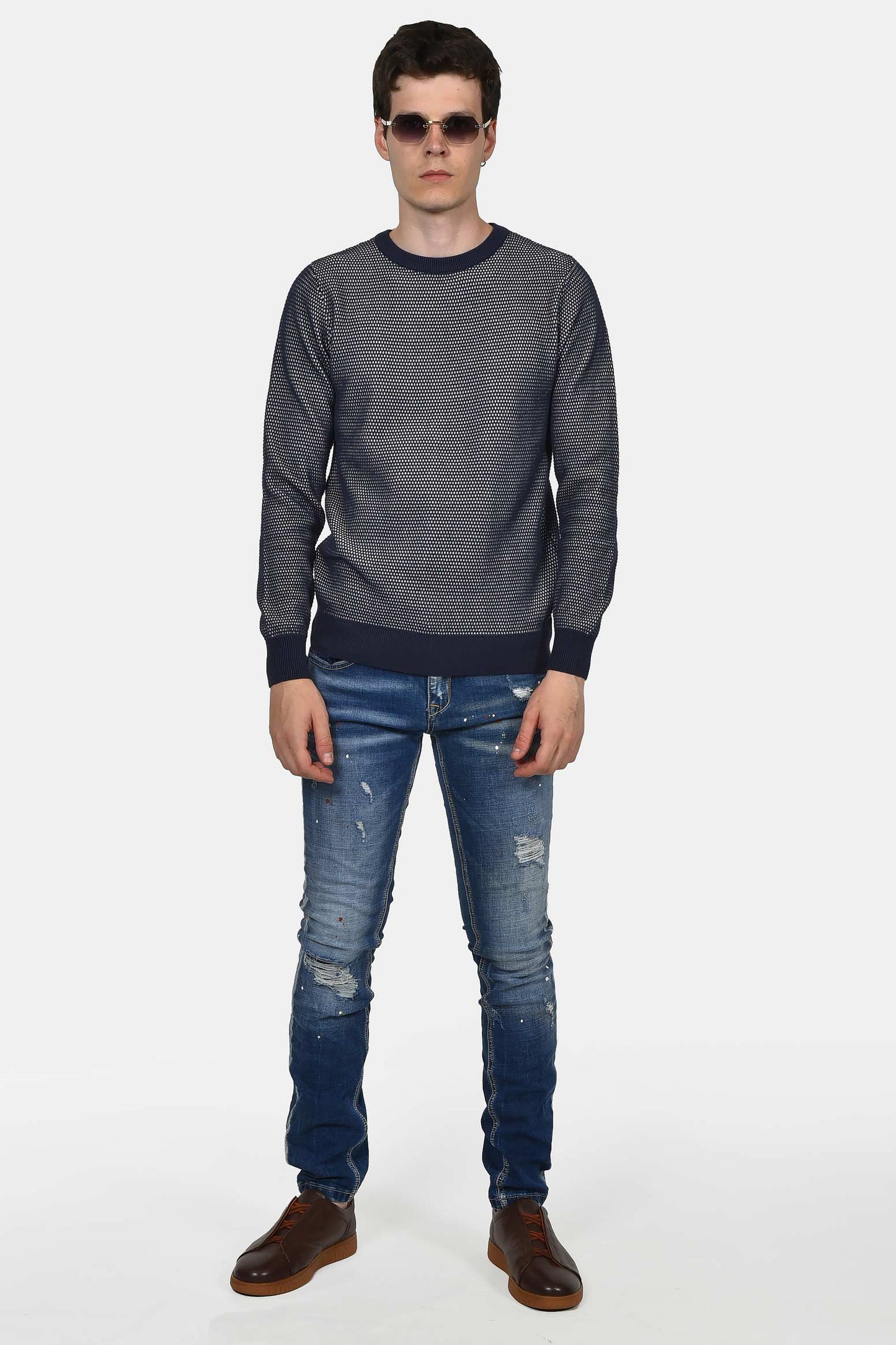 ανδρικό-πουλόβερ-normal-fit-με-ανάγλυφη-πλέξη