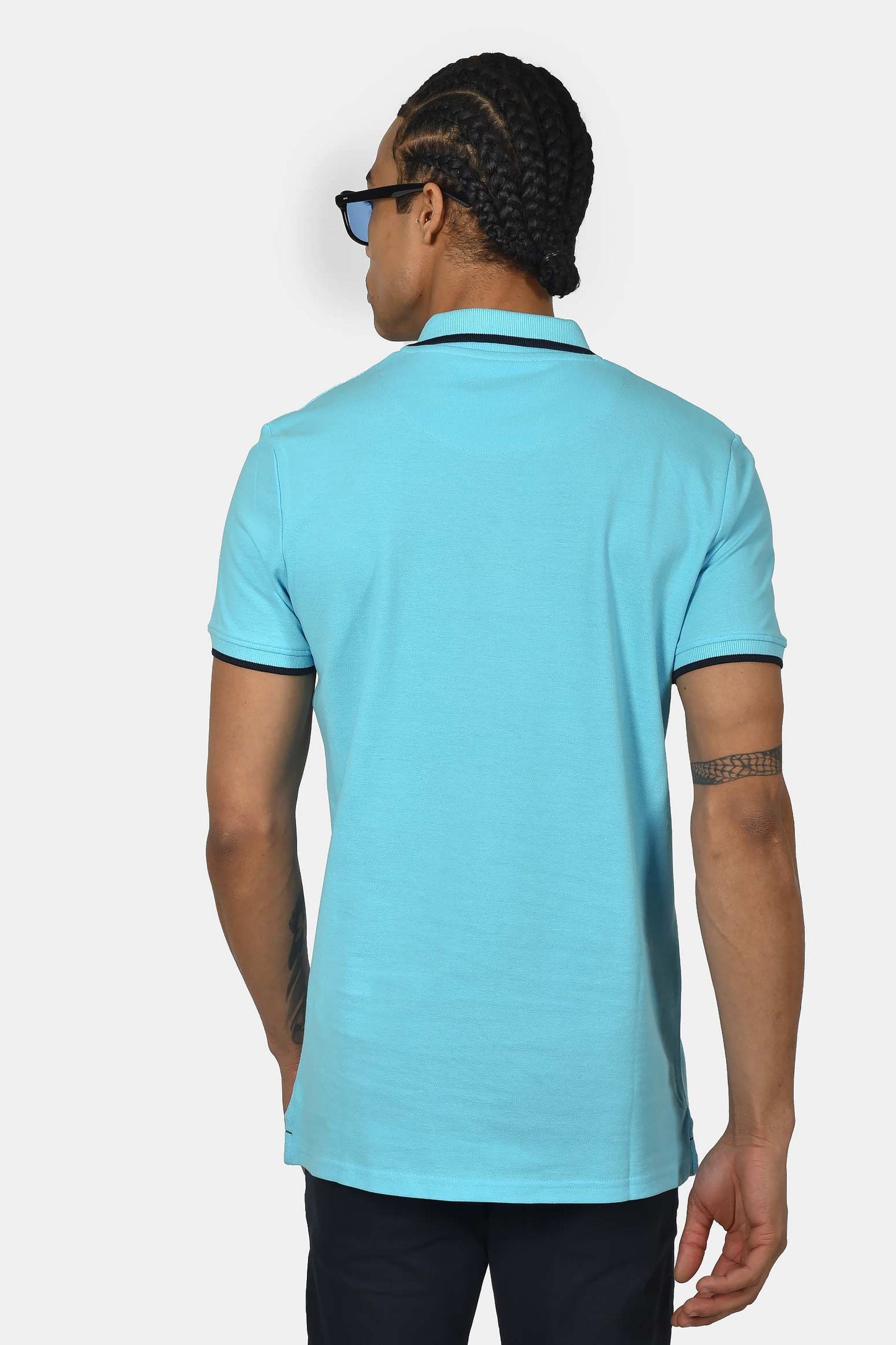 ανδρική-μπλούζα-polo-normal-fit-από-100%-βαμβάκι-με-ριγέ-τελειώματα-&-minimal-logo