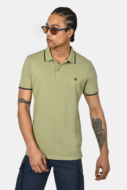 ανδρική-μπλούζα-polo-normal-fit-από-100%-βαμβάκι-με-ριγέ-τελειώματα-&-minimal-logo