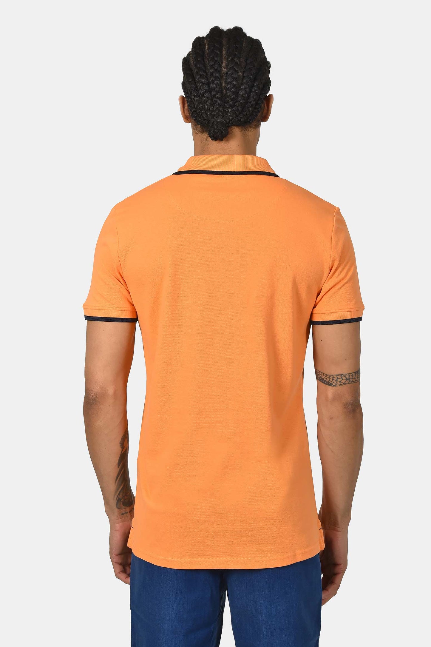 ανδρική-μπλούζα-polo-normal-fit-από-100%-βαμβάκι-με-ριγέ-τελειώματα-&-minimal-logo