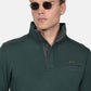 ανδρική-μπλούζα-φούτερ-half-zip-normal-fit-με-όρθιο-γιακά-&-κεντημένο-σήμα