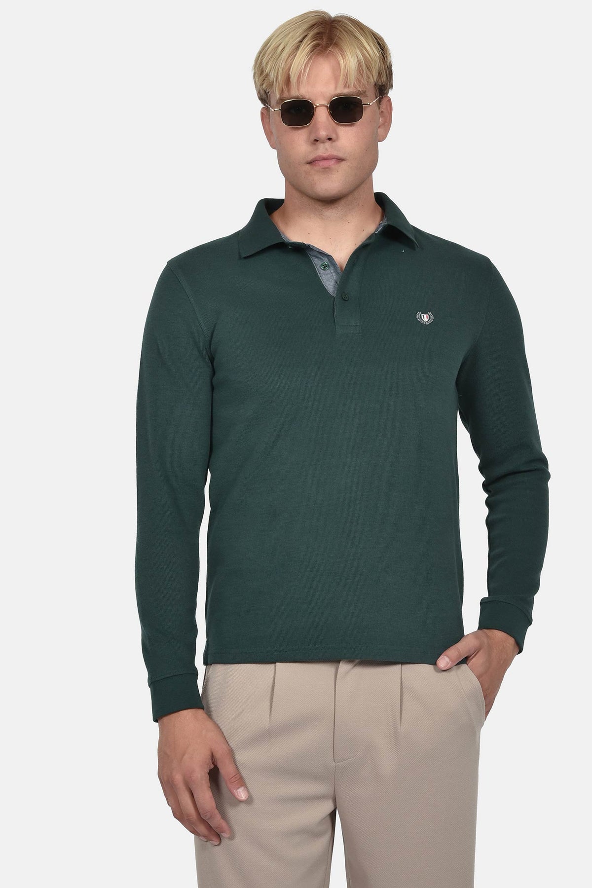 ανδρική-μακρυμάνικη-μπλούζα-polo-normal-fit-με-κεντημένο-σήμα-&-πατιλέτα-κουμπιών