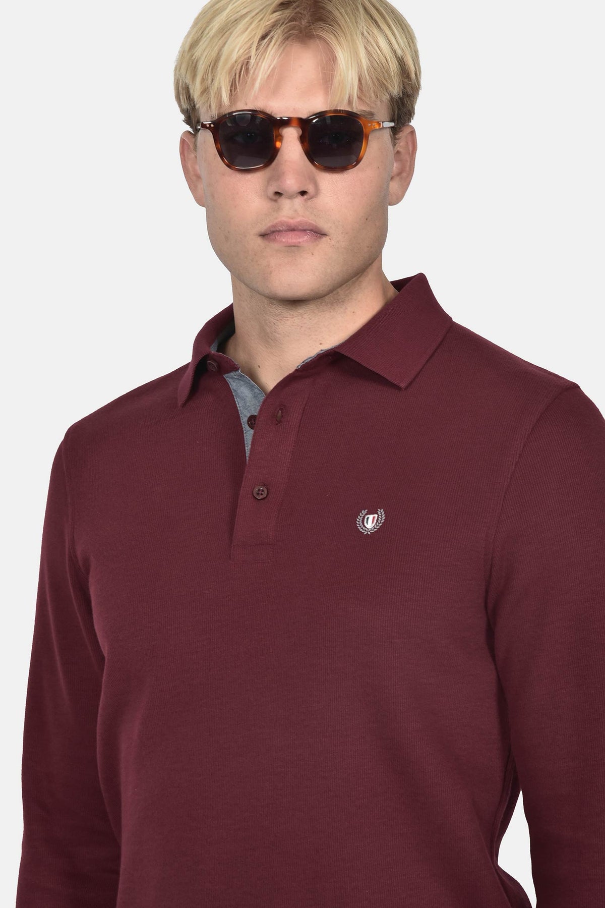 ανδρική-μακρυμάνικη-μπλούζα-polo-normal-fit-με-κεντημένο-σήμα-&-πατιλέτα-κουμπιών
