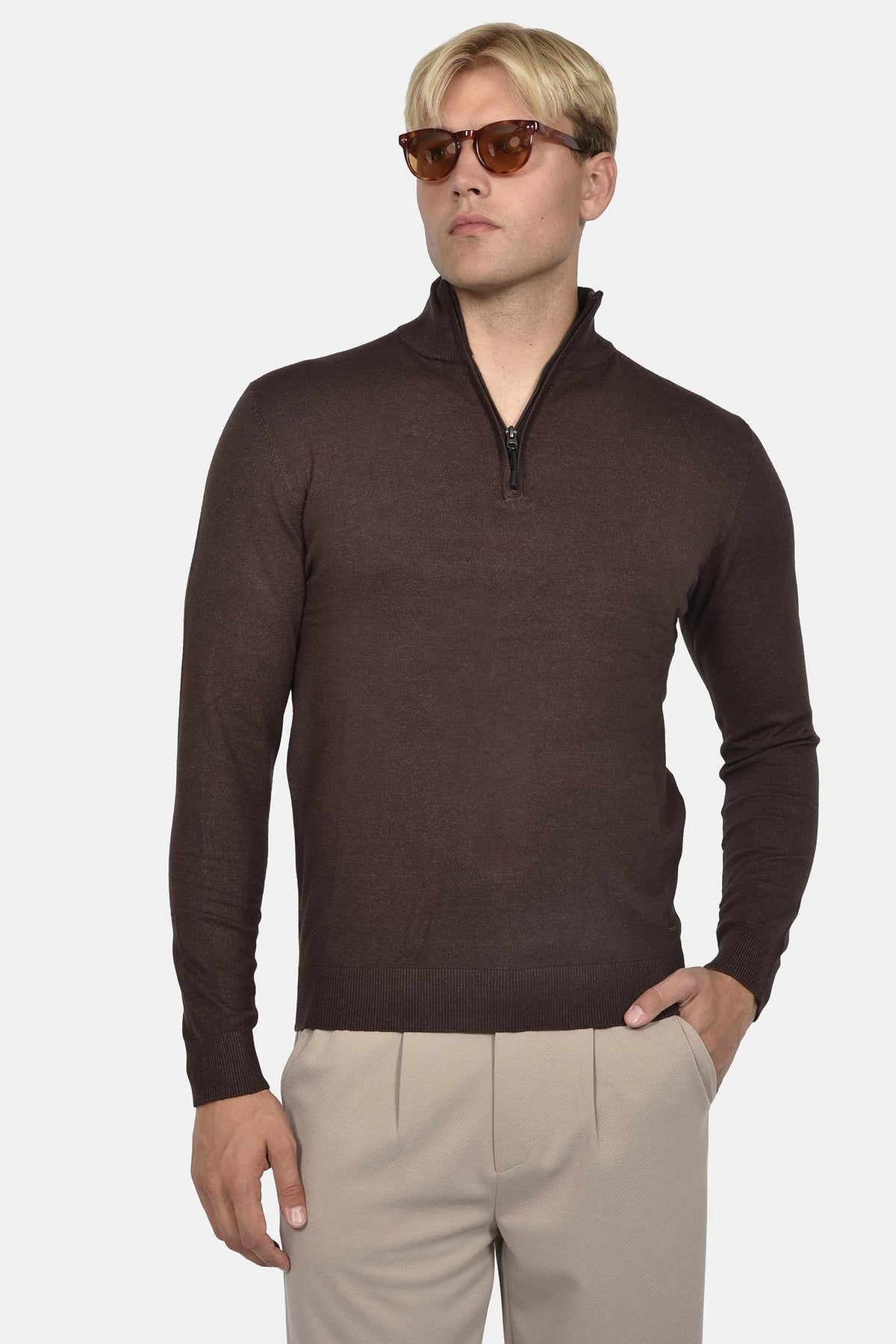 ανδρικό-πουλόβερ-half-zip-100%-βαμβάκι-normal-fit-με-λεπτή-πλέξη-για-smart-casual-εμφάνιση
