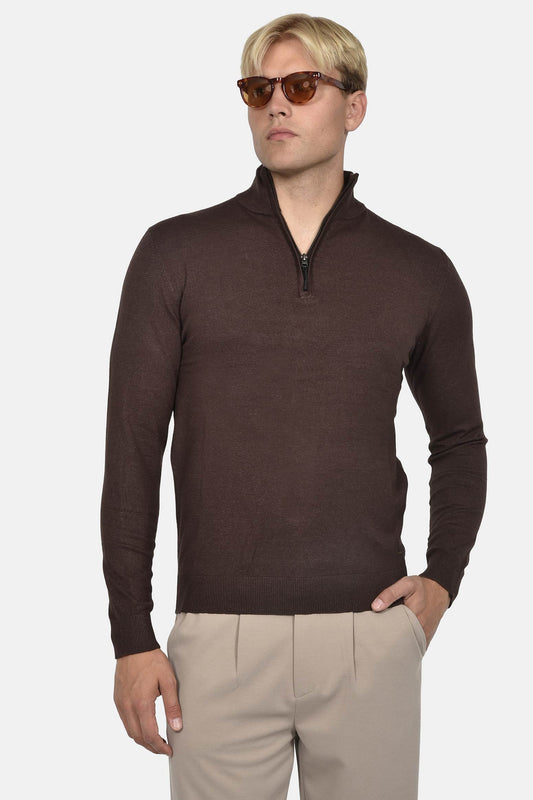 ανδρικό-πουλόβερ-half-zip-100%-βαμβάκι-normal-fit-με-λεπτή-πλέξη-για-smart-casual-εμφάνιση