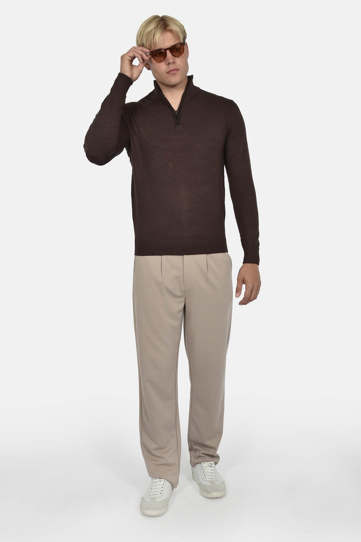 ανδρικό-πουλόβερ-half-zip-100%-βαμβάκι-normal-fit-με-λεπτή-πλέξη-για-smart-casual-εμφάνιση