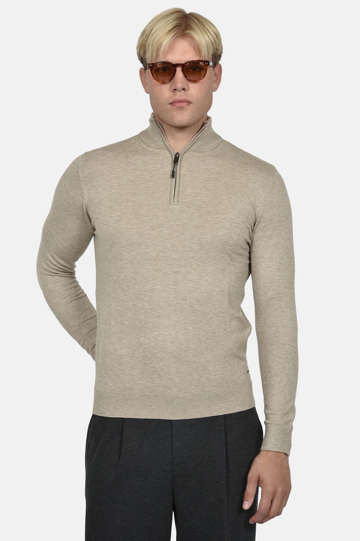 ανδρικό-πουλόβερ-half-zip-100%-βαμβάκι-normal-fit-με-λεπτή-πλέξη-για-smart-casual-εμφάνιση