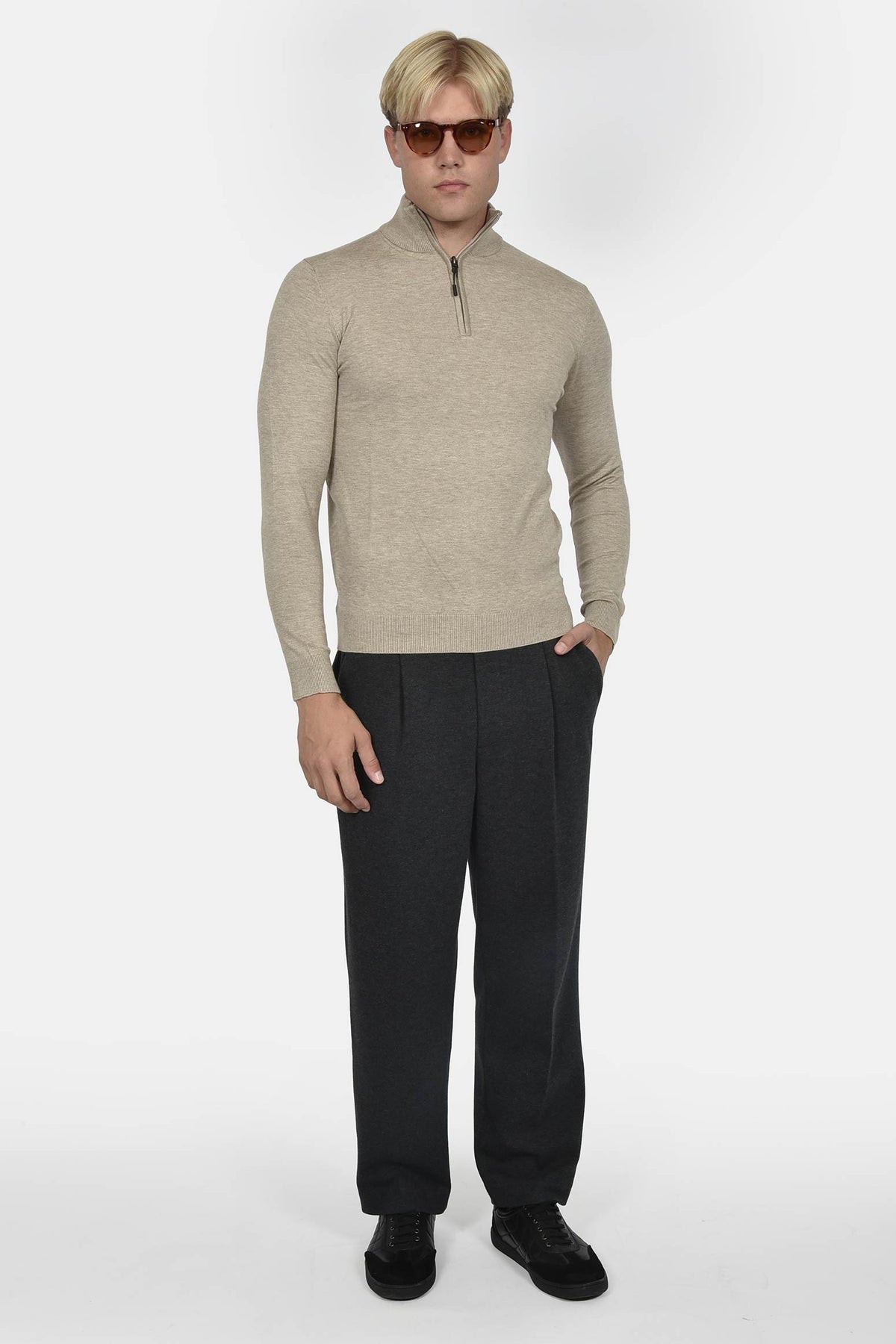 ανδρικό-πουλόβερ-half-zip-100%-βαμβάκι-normal-fit-με-λεπτή-πλέξη-για-smart-casual-εμφάνιση