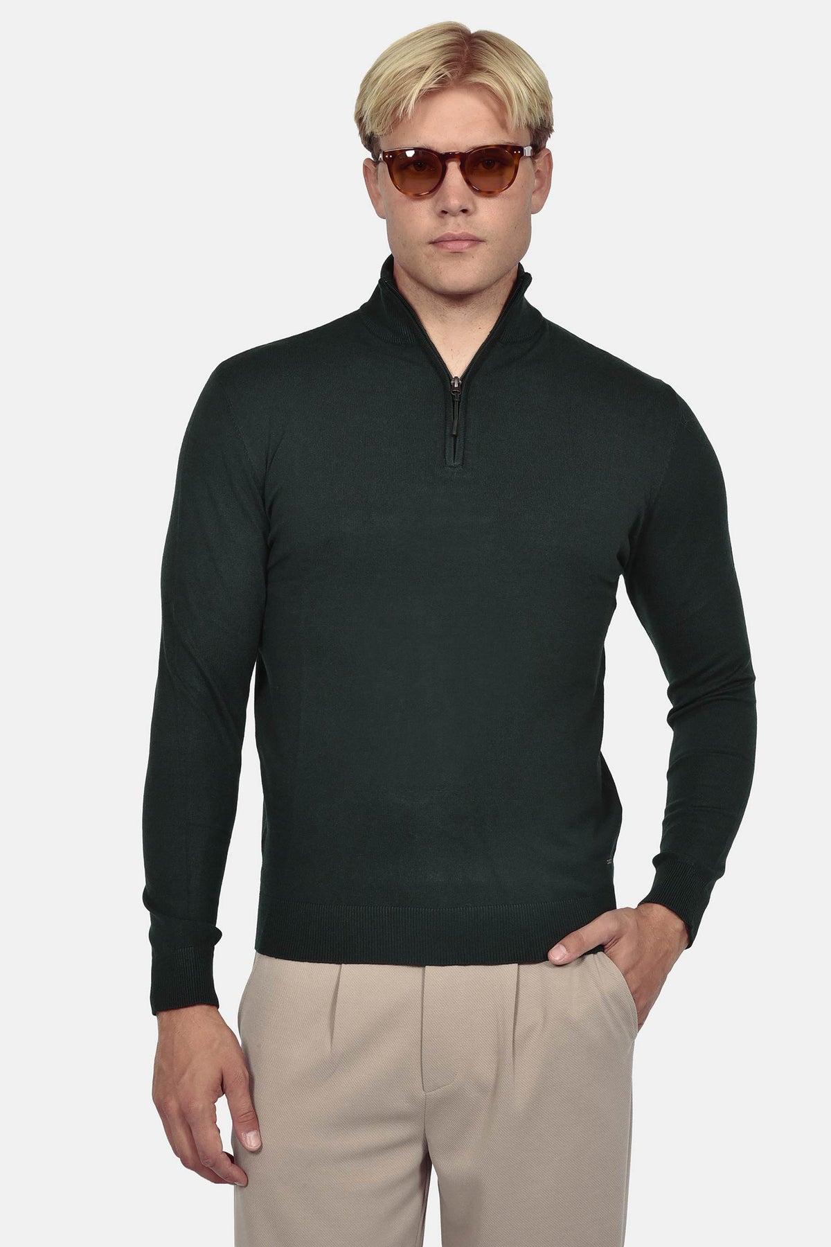 ανδρικό-πουλόβερ-half-zip-100%-βαμβάκι-normal-fit-με-λεπτή-πλέξη-για-smart-casual-εμφάνιση