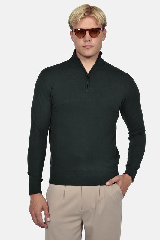 ανδρικό-πουλόβερ-half-zip-100%-βαμβάκι-normal-fit-με-λεπτή-πλέξη-για-smart-casual-εμφάνιση