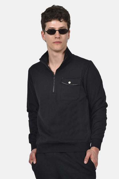 ανδρικό-half-zip-φούτερ-με-εξωτερική-τσέπη-normal-fit-απαλή-&-άνετη-αίσθηση