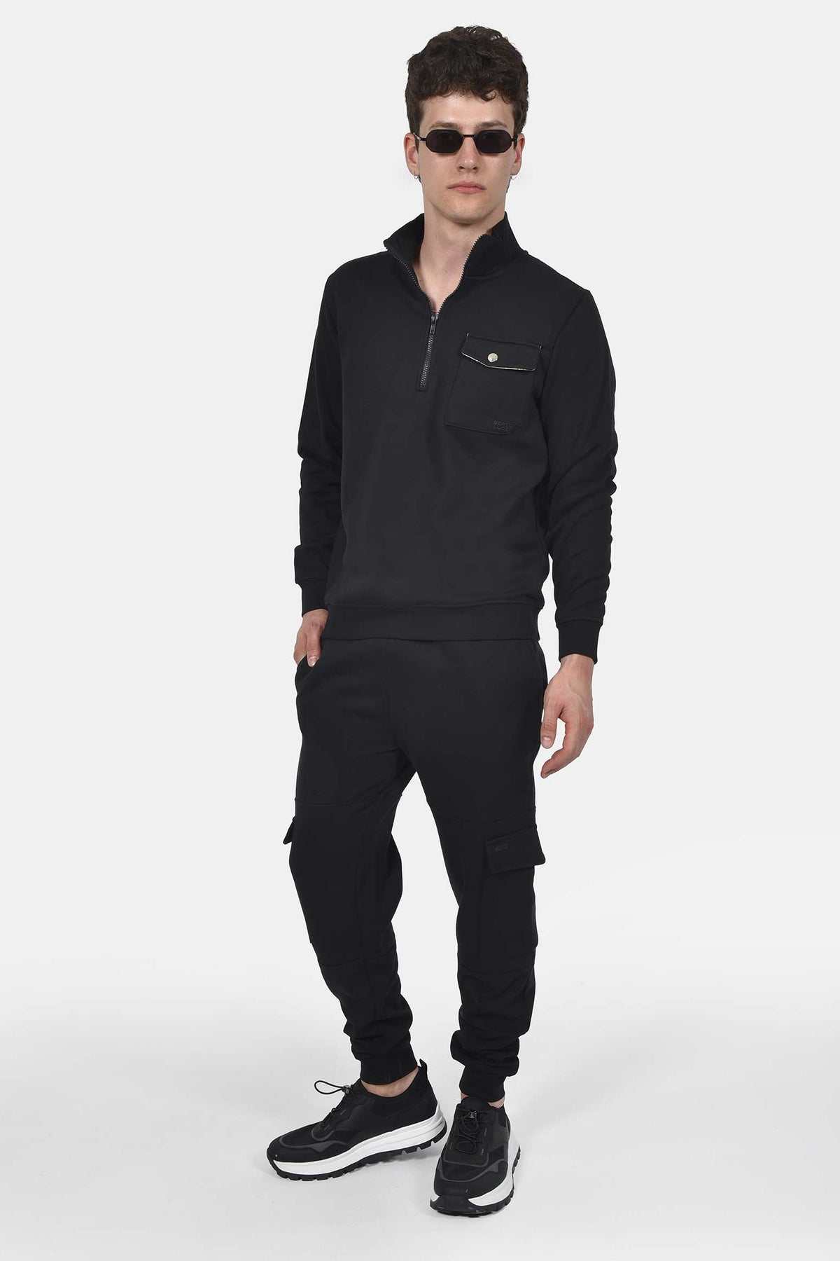 ανδρικό-half-zip-φούτερ-με-εξωτερική-τσέπη-normal-fit-απαλή-&-άνετη-αίσθηση