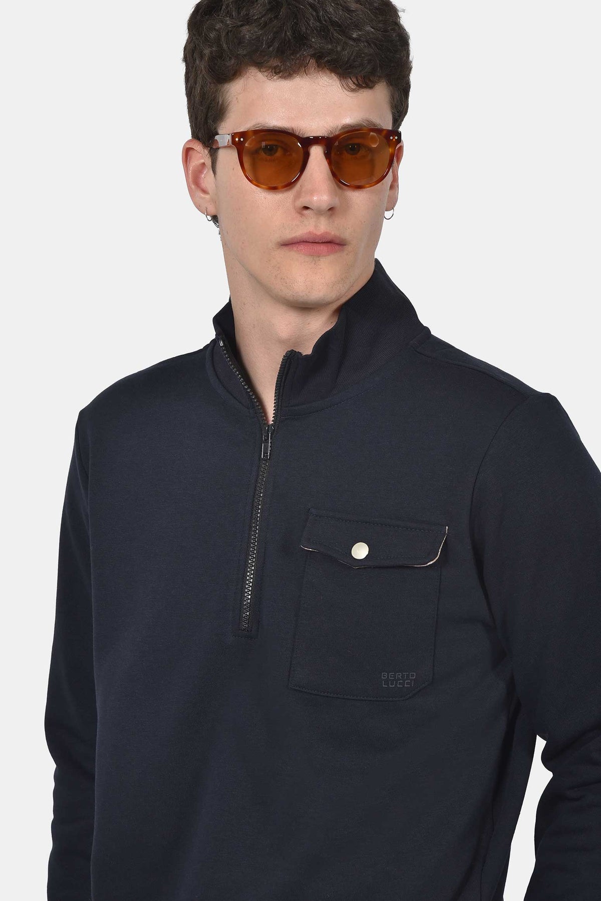 ανδρικό-half-zip-φούτερ-με-εξωτερική-τσέπη-normal-fit-απαλή-&-άνετη-αίσθηση