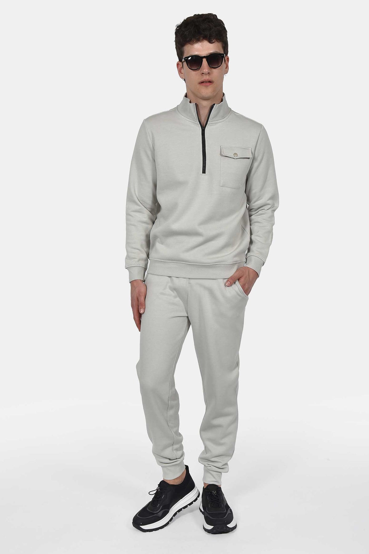 ανδρικό-half-zip-φούτερ-με-εξωτερική-τσέπη-normal-fit-απαλή-&-άνετη-αίσθηση