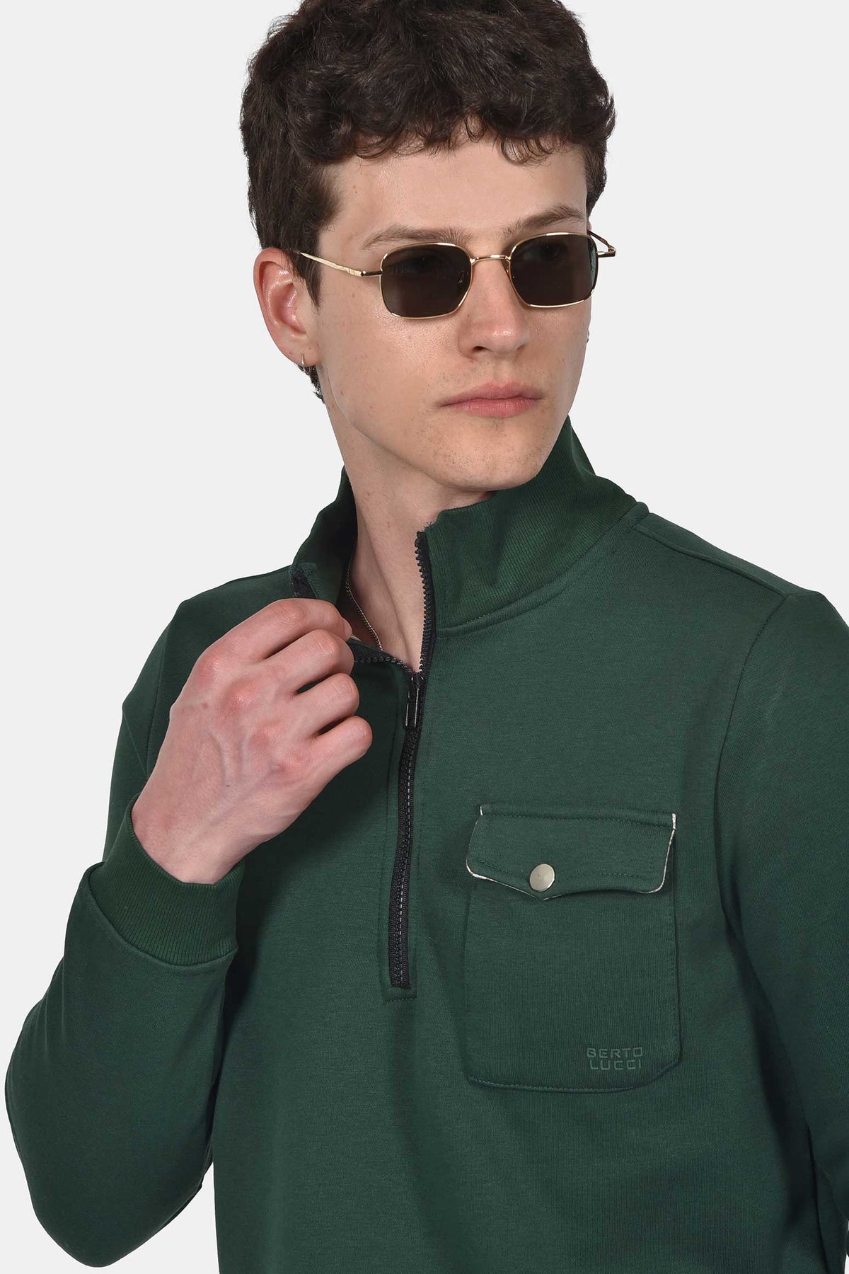 ανδρικό-half-zip-φούτερ-με-εξωτερική-τσέπη-normal-fit-απαλή-&-άνετη-αίσθηση
