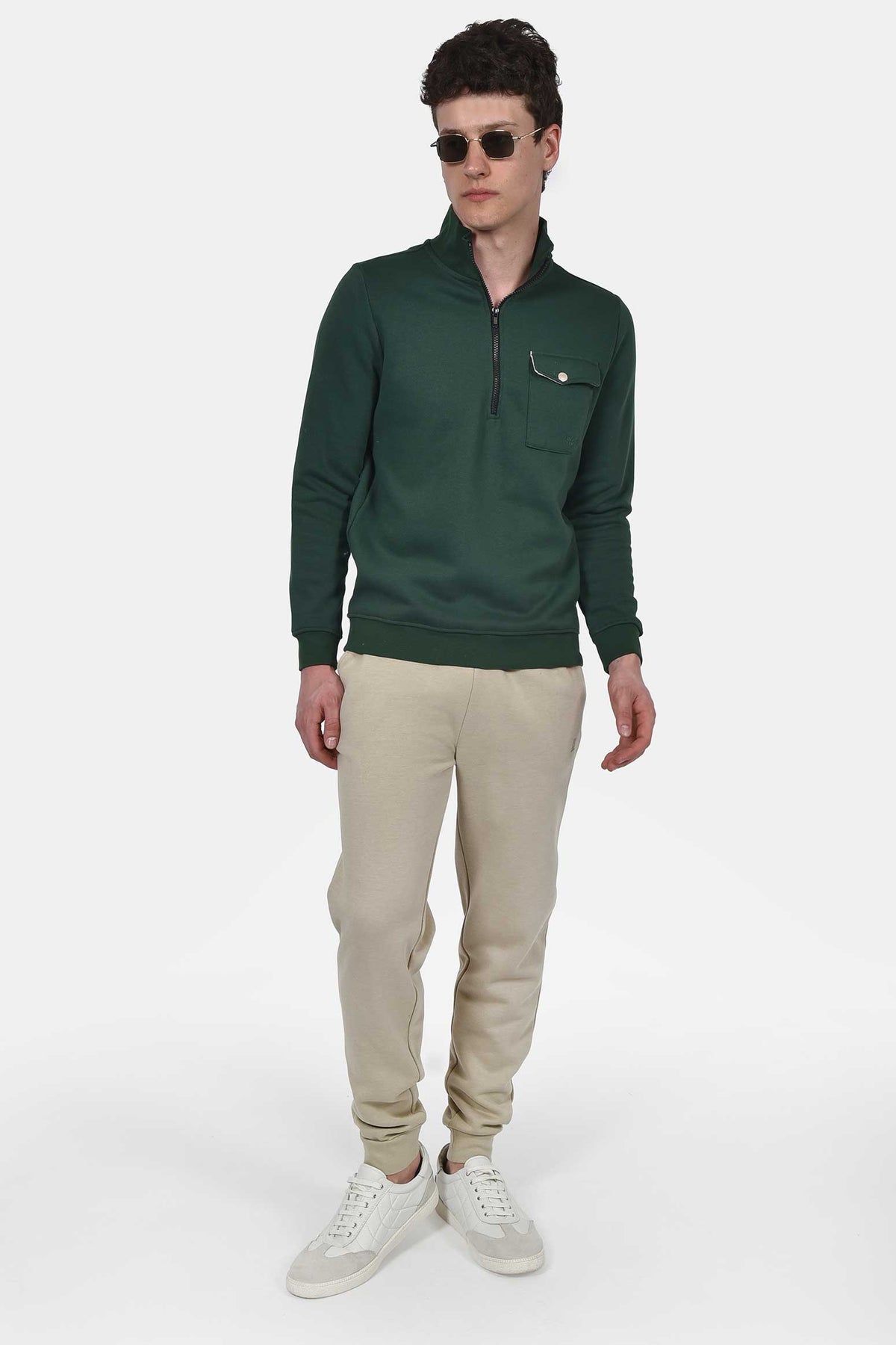 ανδρικό-half-zip-φούτερ-με-εξωτερική-τσέπη-normal-fit-απαλή-&-άνετη-αίσθηση