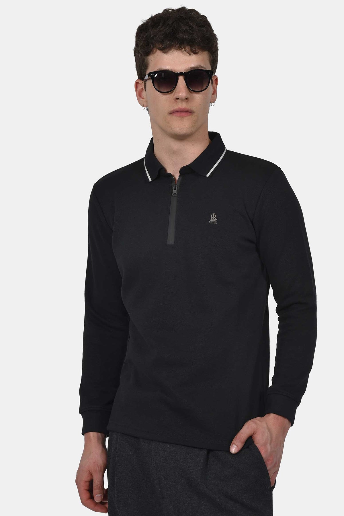 ανδρική-half-zip-μπλούζα-polo-normal-fit-άνετη-&-ευχάριστη-αίσθηση