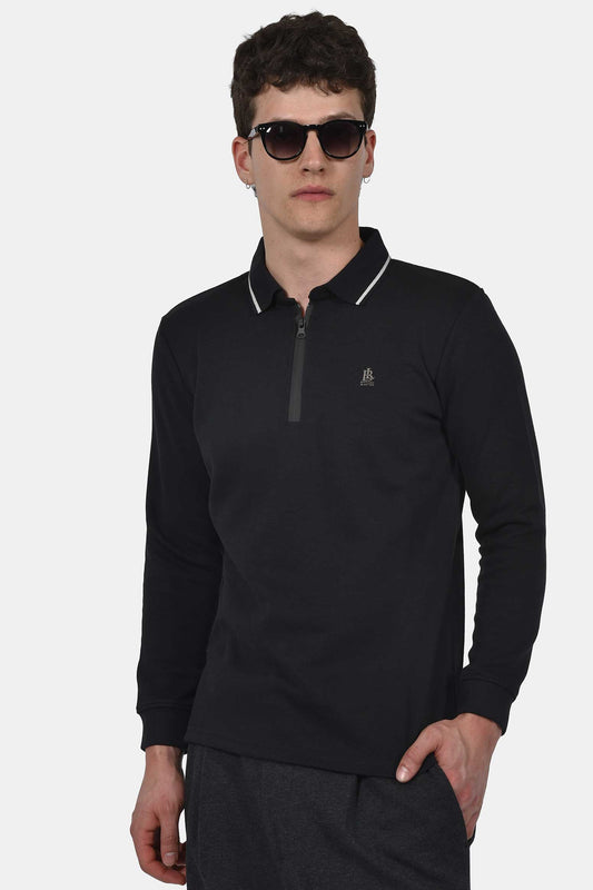 ανδρική-half-zip-μπλούζα-polo-normal-fit-άνετη-&-ευχάριστη-αίσθηση