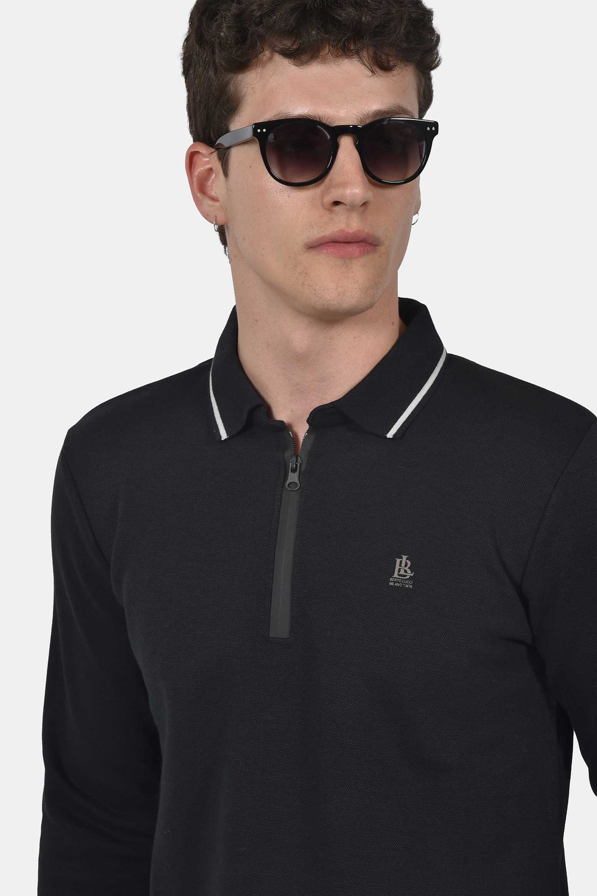ανδρική-half-zip-μπλούζα-polo-normal-fit-άνετη-&-ευχάριστη-αίσθηση