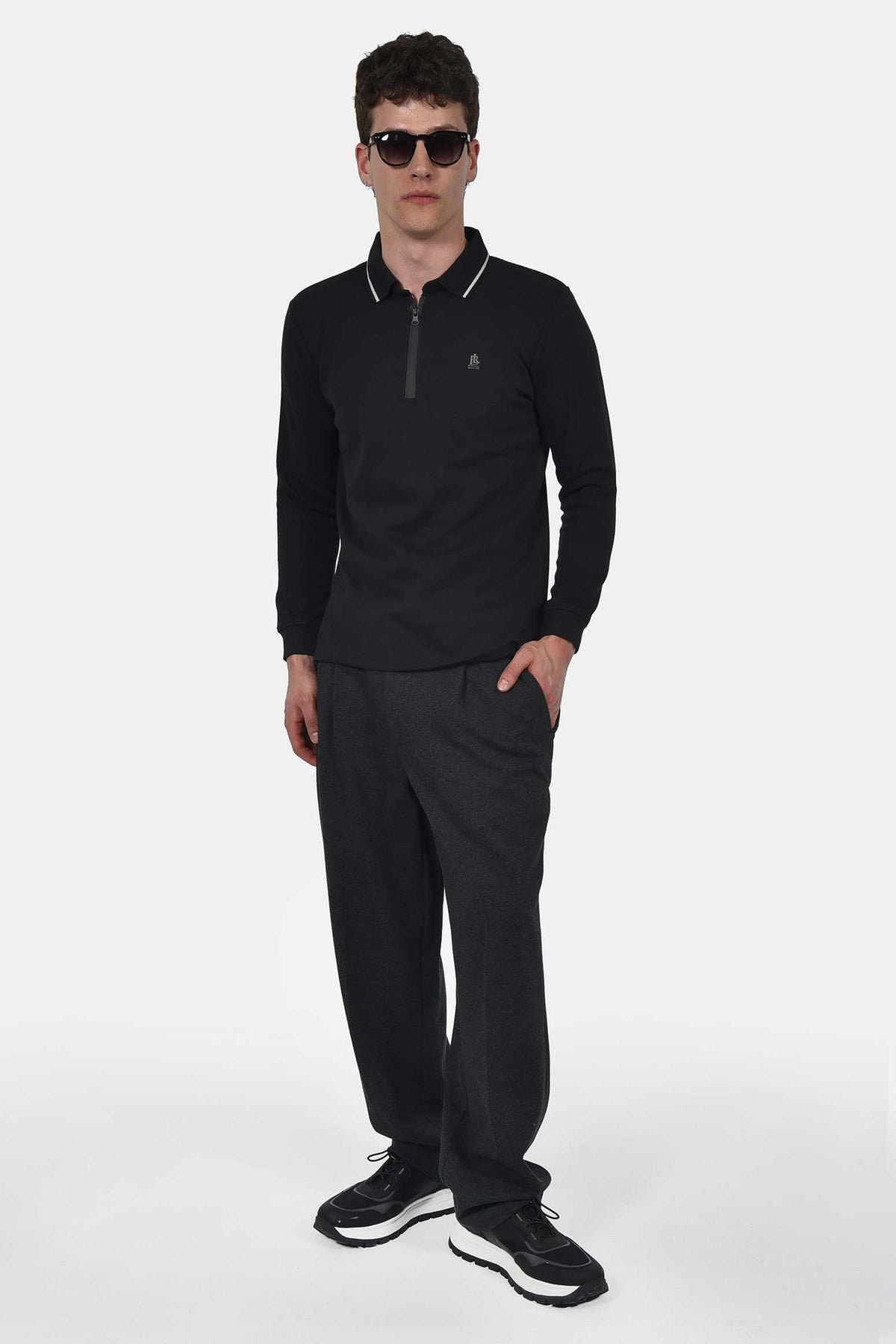 ανδρική-half-zip-μπλούζα-polo-normal-fit-άνετη-&-ευχάριστη-αίσθηση