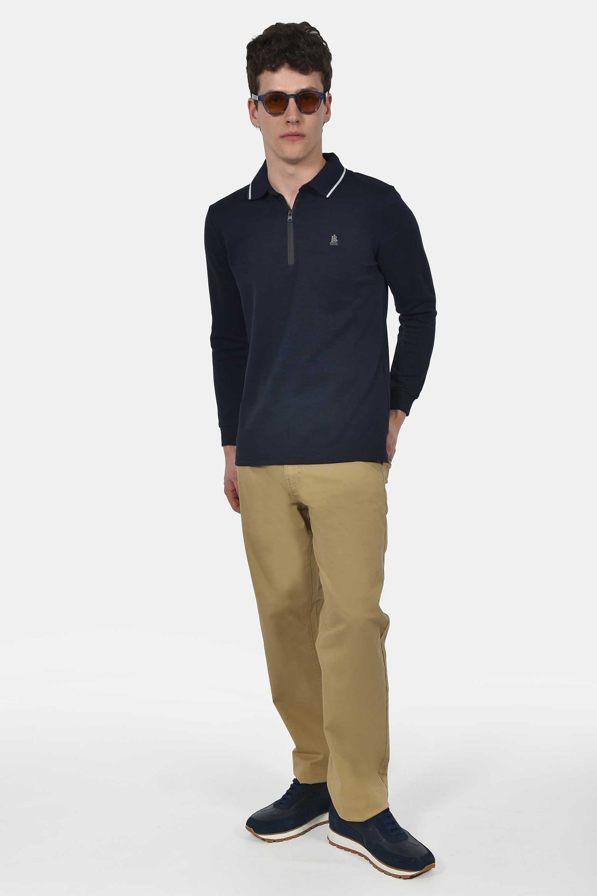 ανδρική-half-zip-μπλούζα-polo-normal-fit-άνετη-&-ευχάριστη-αίσθηση