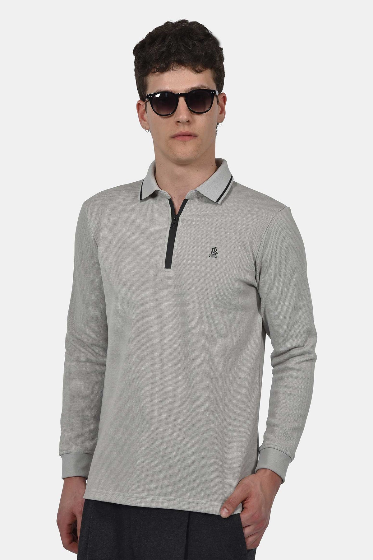ανδρική-half-zip-μπλούζα-polo-normal-fit-άνετη-&-ευχάριστη-αίσθηση
