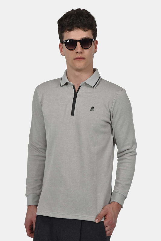 ανδρική-half-zip-μπλούζα-polo-normal-fit-άνετη-&-ευχάριστη-αίσθηση