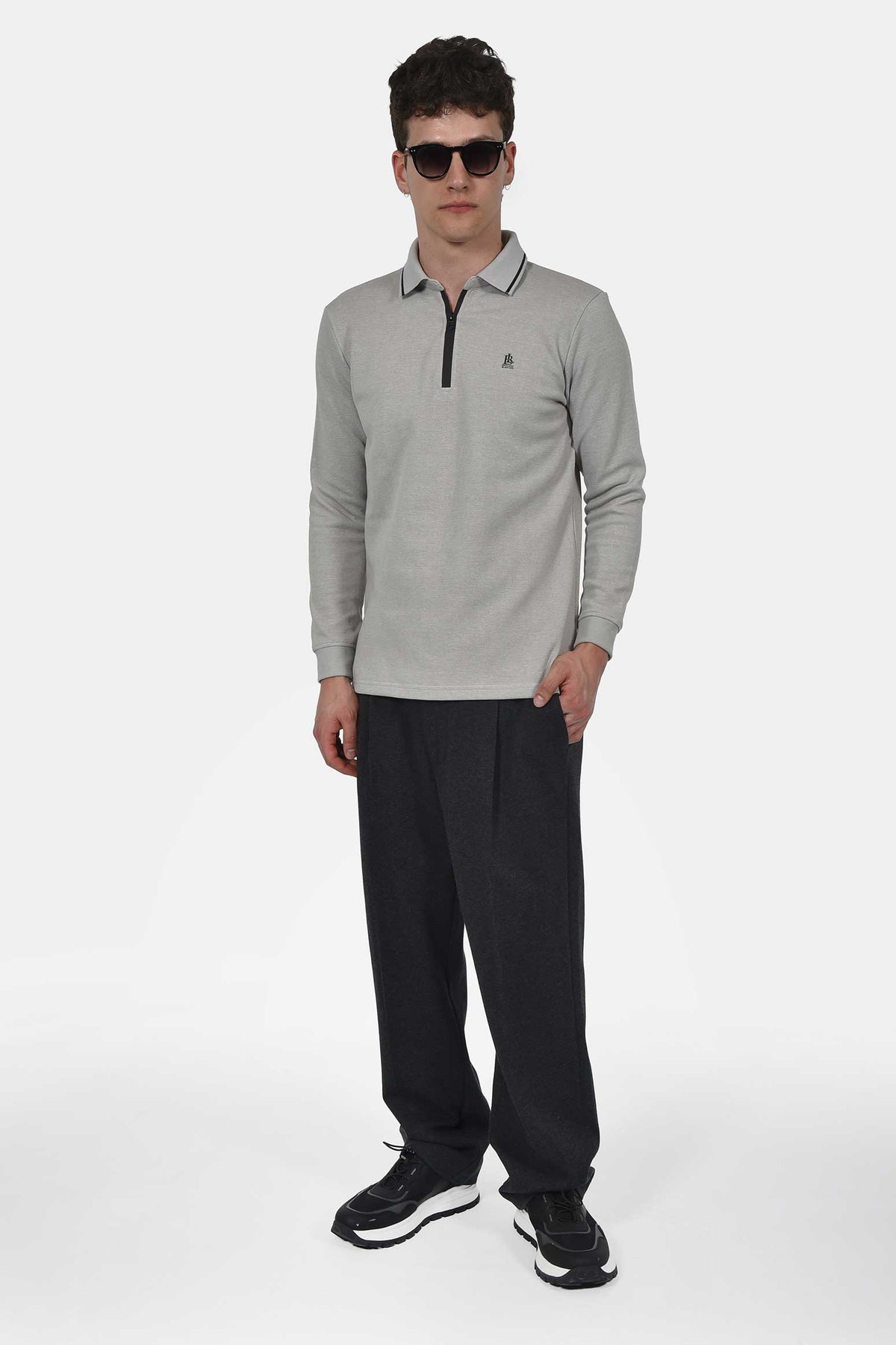 ανδρική-half-zip-μπλούζα-polo-normal-fit-άνετη-&-ευχάριστη-αίσθηση
