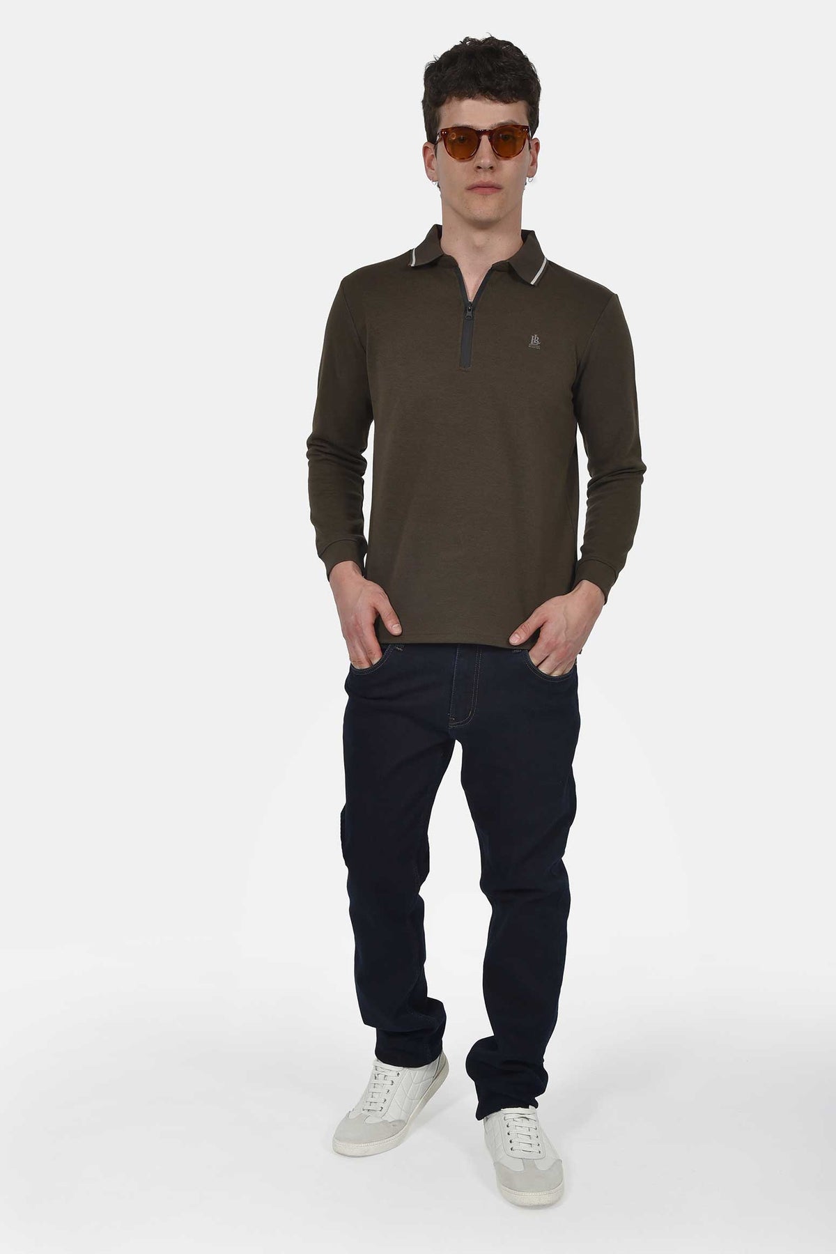 ανδρική-half-zip-μπλούζα-polo-normal-fit-άνετη-&-ευχάριστη-αίσθηση