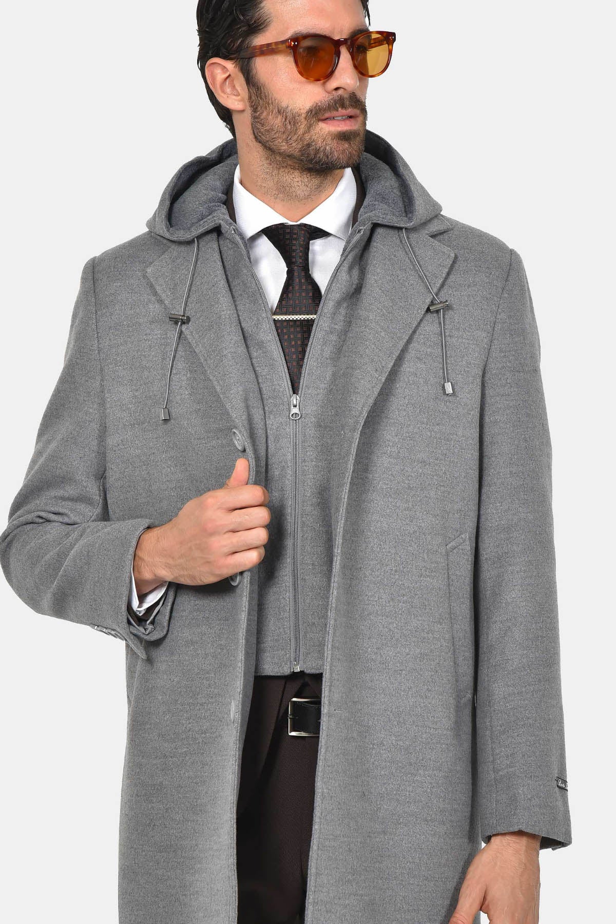 ανδρικό-γκρι-mixed-wool-παλτό-με-αποσπώμενη-κουκούλα