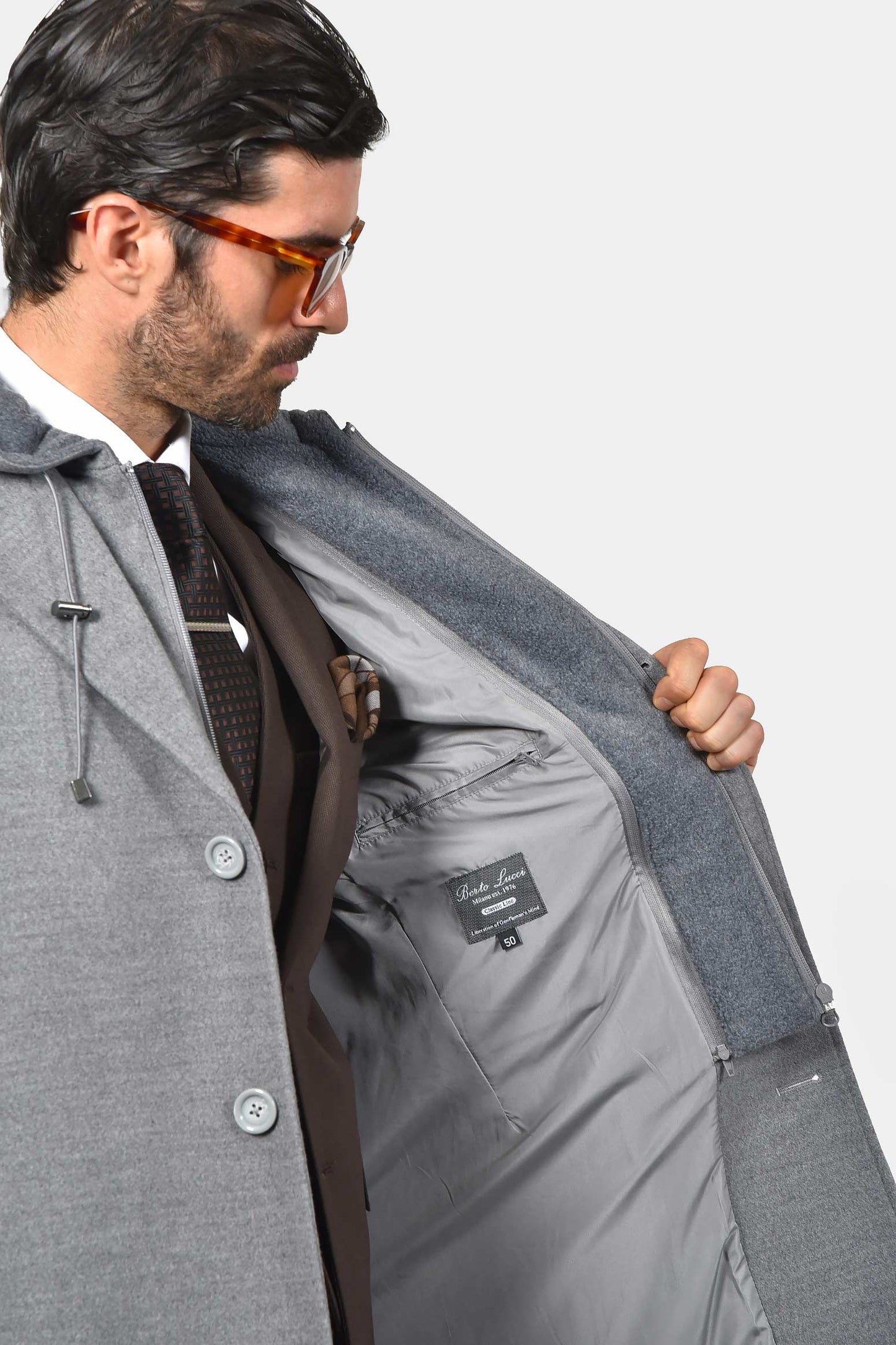 ανδρικό-γκρι-mixed-wool-παλτό-με-αποσπώμενη-κουκούλα