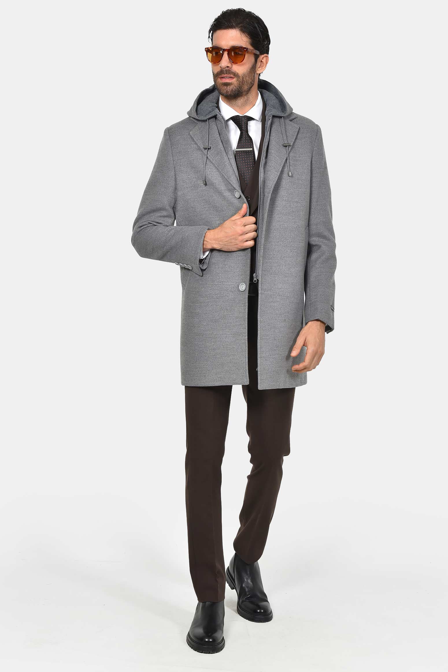 ανδρικό-γκρι-mixed-wool-παλτό-με-αποσπώμενη-κουκούλα