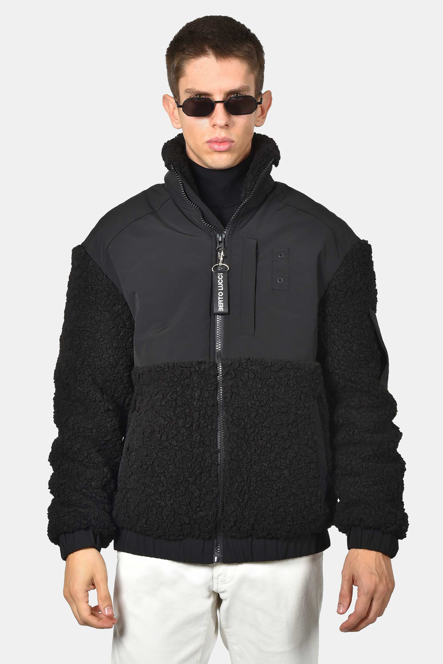 ανδρικό-bomber-μπουφάν-με-fleece-γούνα