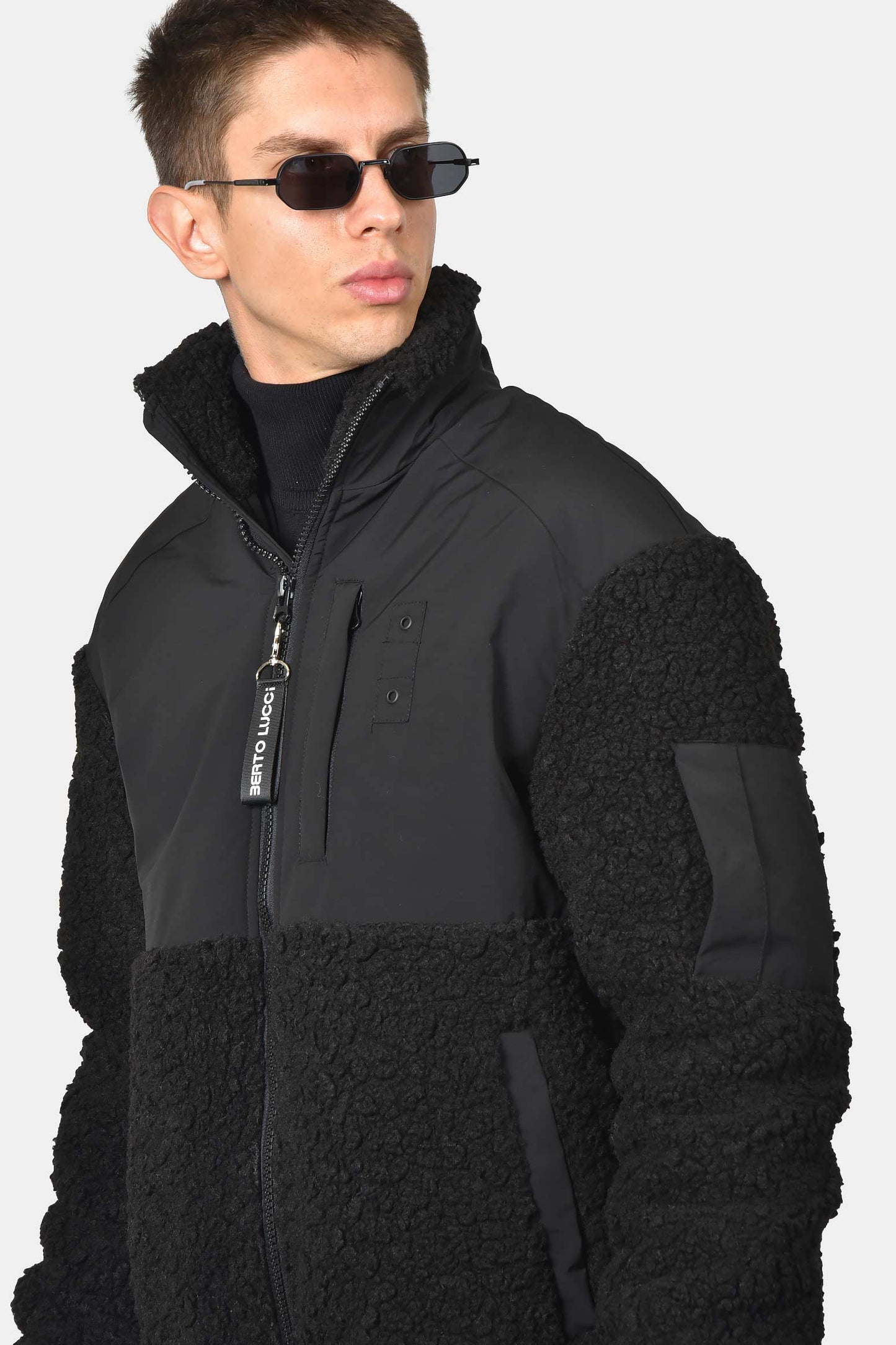 ανδρικό-bomber-μπουφάν-με-fleece-γούνα