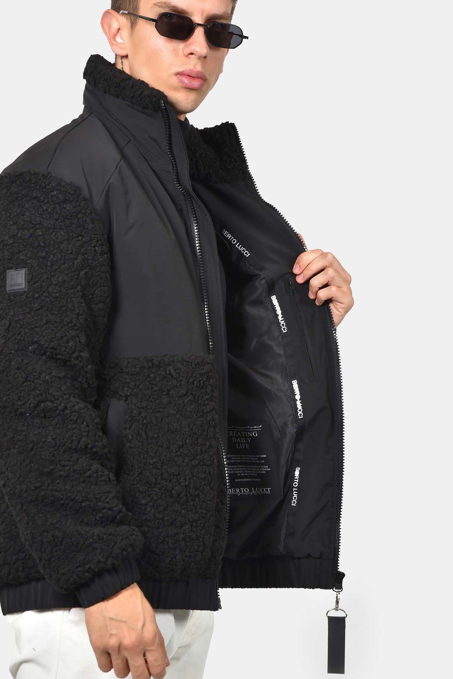 ανδρικό-bomber-μπουφάν-με-fleece-γούνα