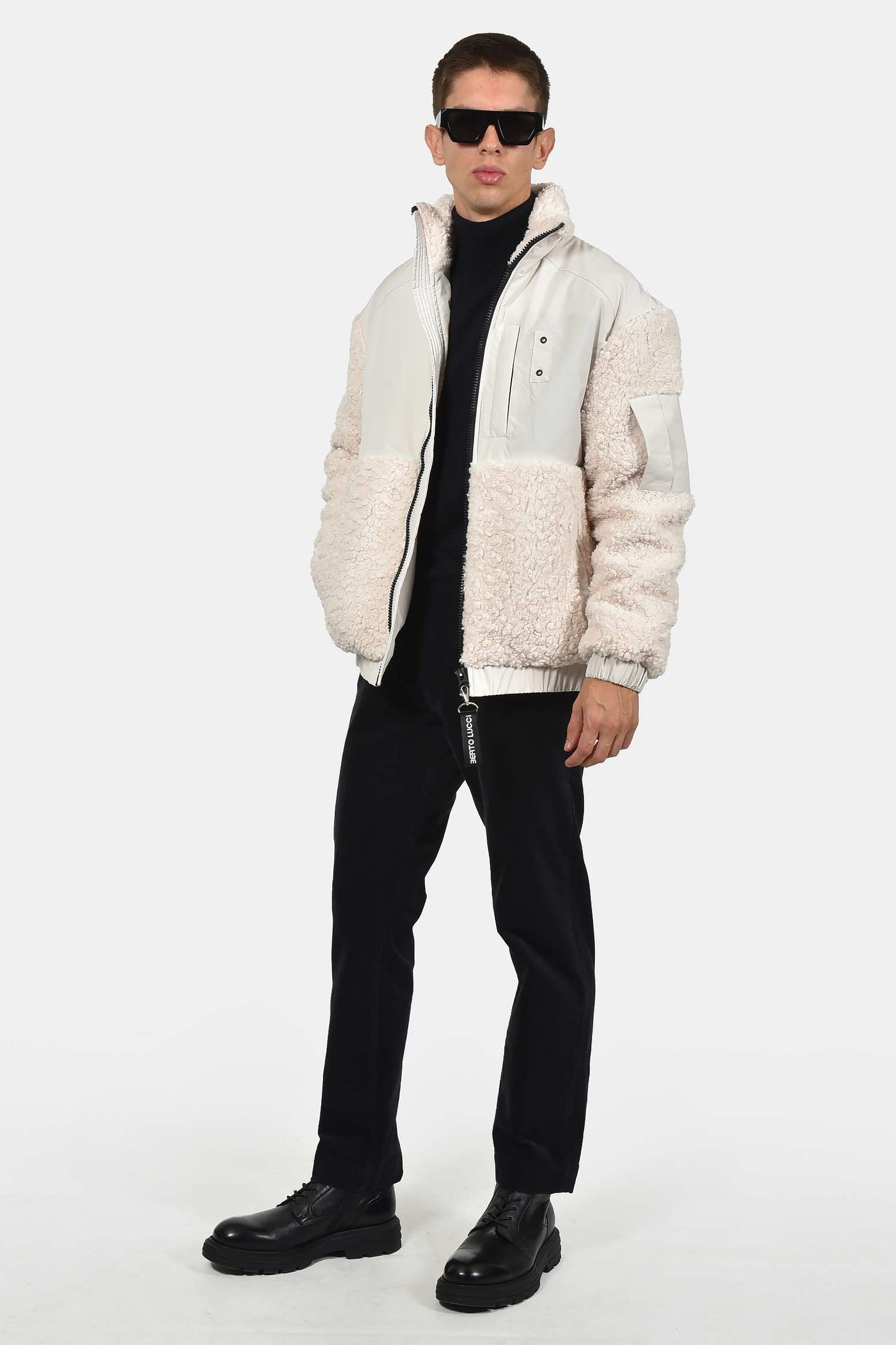 ανδρικό-bomber-μπουφάν-με-fleece-γούνα