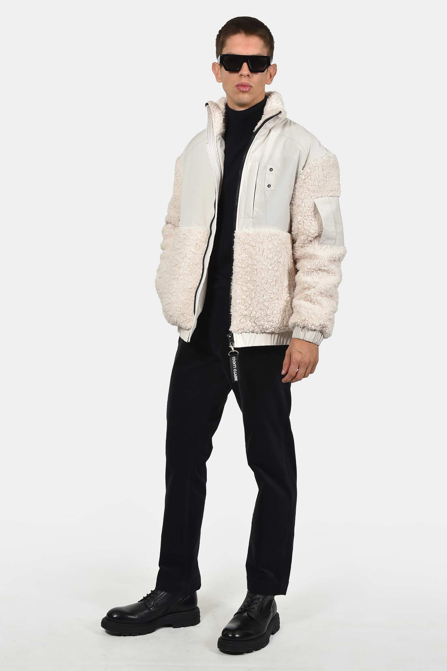 ανδρικό-bomber-μπουφάν-με-fleece-γούνα