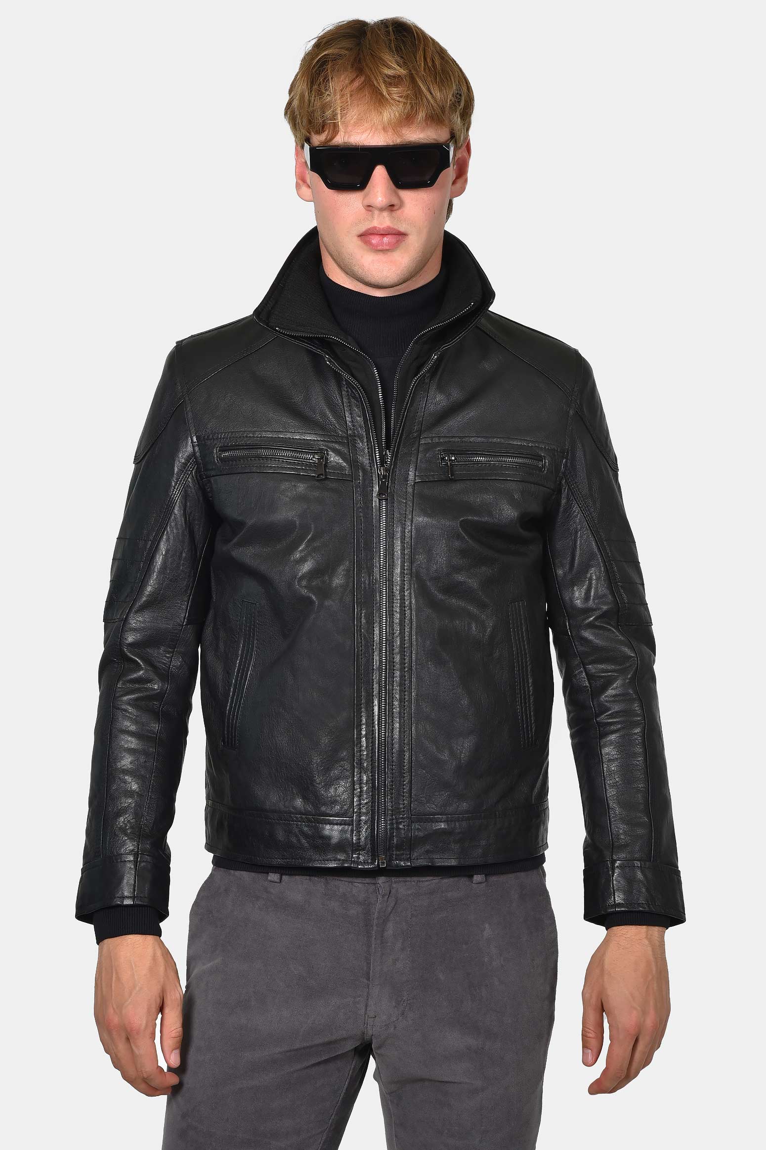 ανδρικό-δερμάτινο-μπουφάν-με-εξωτερικές-τσέπες-και-εσωτερική-αποσπώμενη-επένδυση