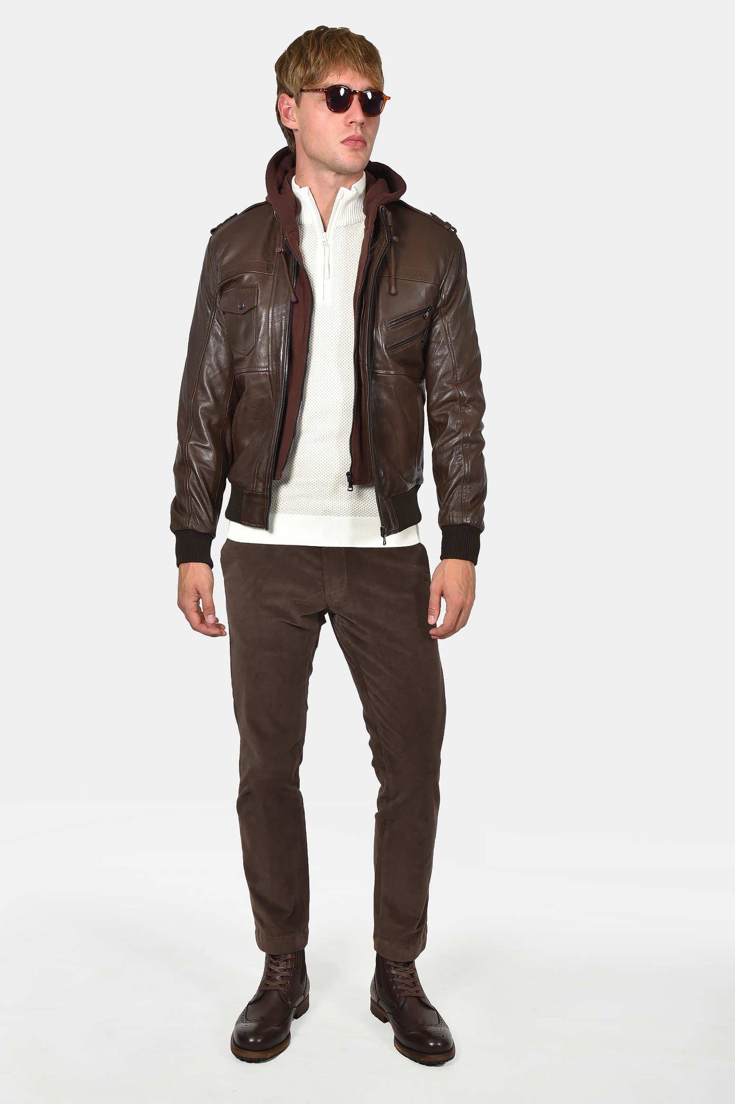 ανδρικό-δερμάτινο-μπουφάν-με-κουκούλα