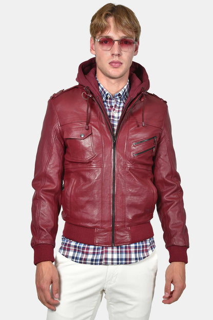 ανδρικό-δερμάτινο-μπουφάν-με-κουκούλα