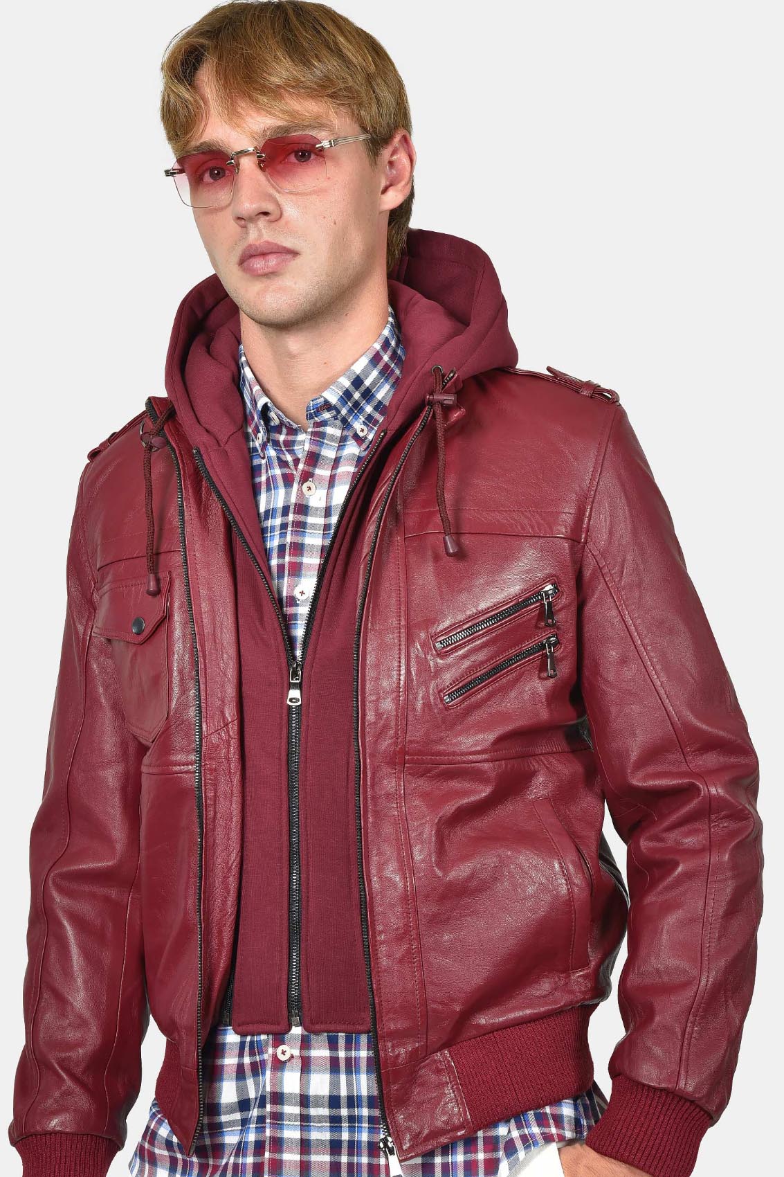 ανδρικό-δερμάτινο-μπουφάν-με-κουκούλα