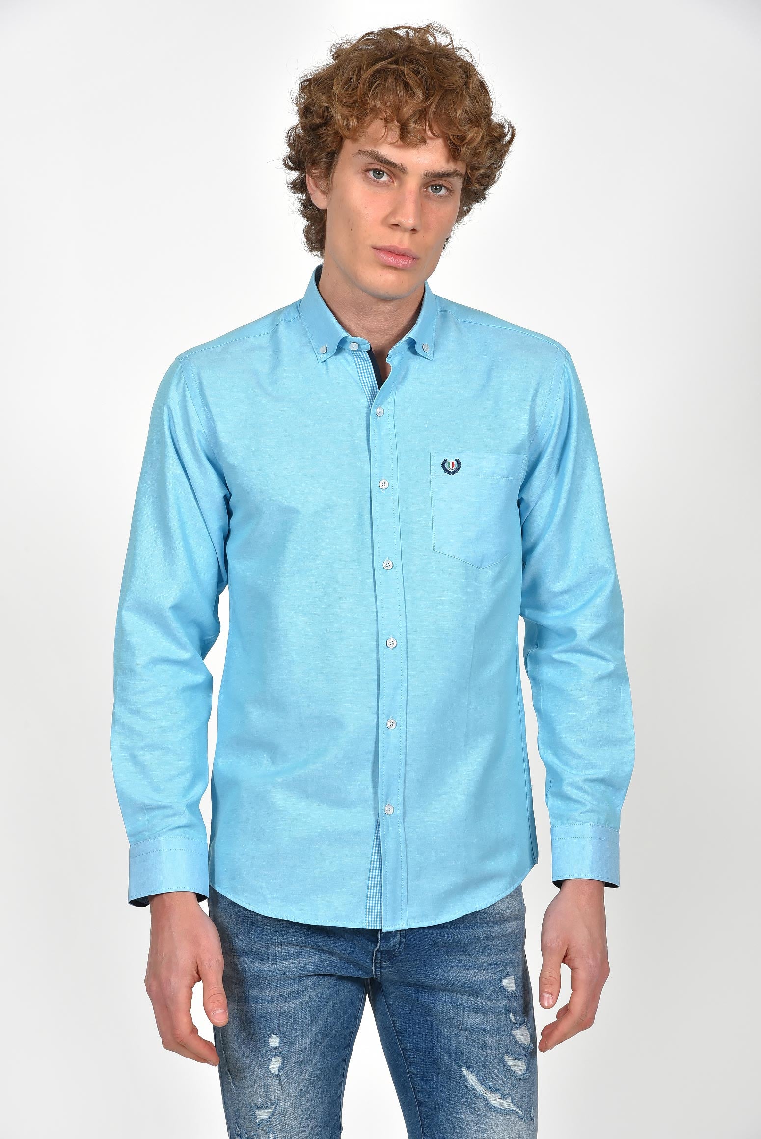 ανδρικό-oxford-πουκάμισο-με-διακριτικό-σήμα
