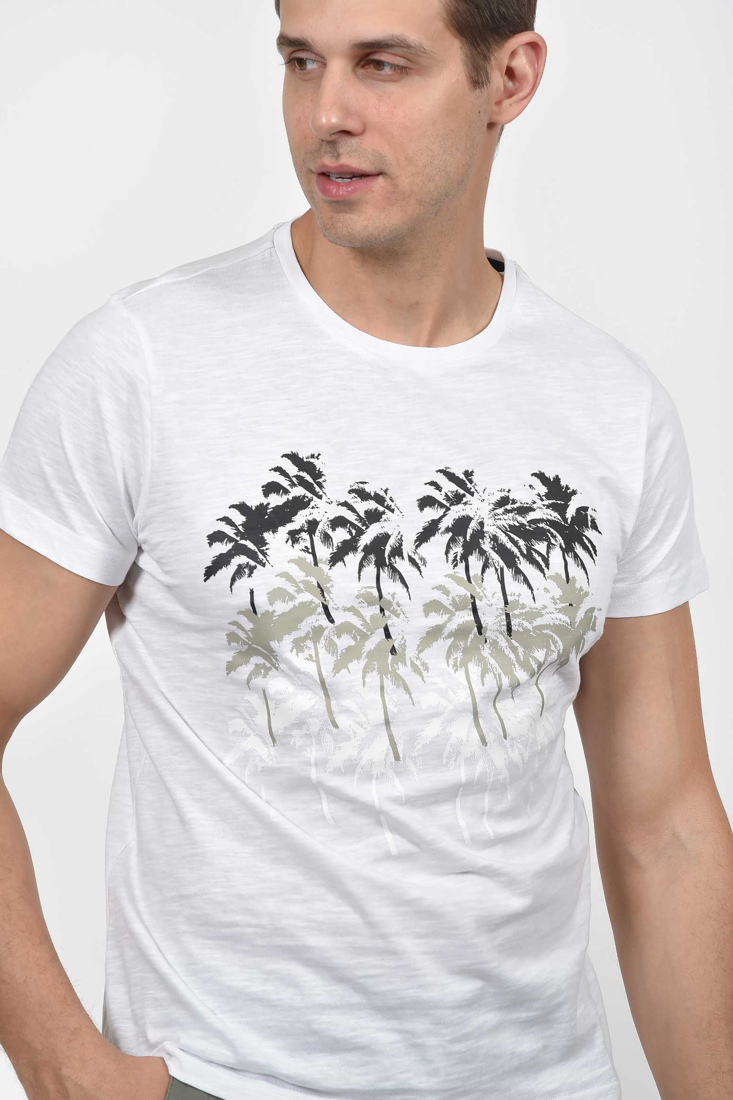 ανδρικό-t-shirt-με-tropical-στάμπα